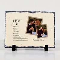 Évfordulós gránitkép két képpel