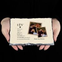 Évfordulós gránitkép két képpel