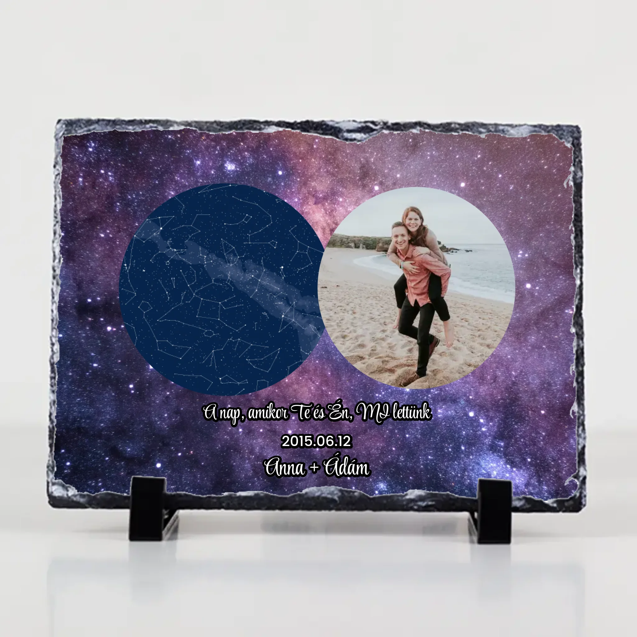Csillagtérképes gránitlap egyedi képpel