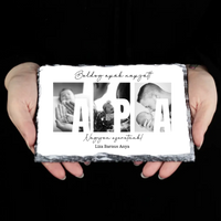 Ajándék Apáknak - Egyedi képes Apa szeretünk gránitlap