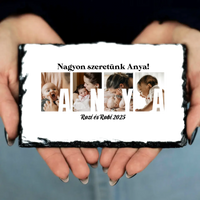 Ajándék Anyának - Egyedi képes Anya szeretünk gránitlap