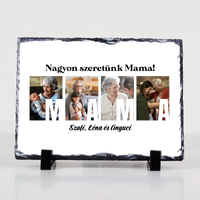 Ajándék Mamának - Egyedi képes Mama szeretünk gránitlap