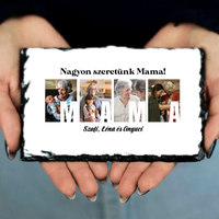 Ajándék Mamának - Egyedi képes Mama szeretünk gránitlap