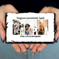 Ajándék Apának - Egyedi képes Apa szeretünk gránitlap