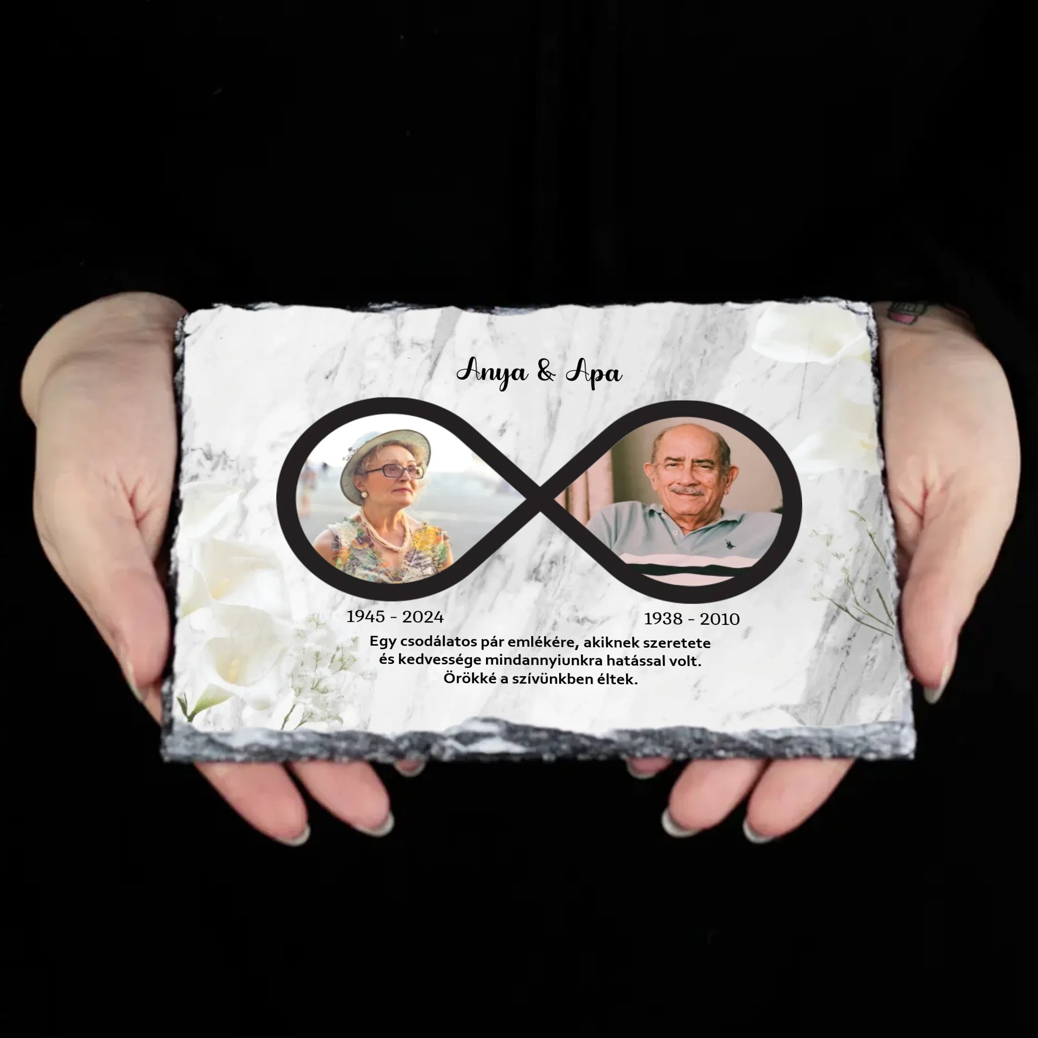 Örökké a szívünkben éltek megemlékezős gránitlap