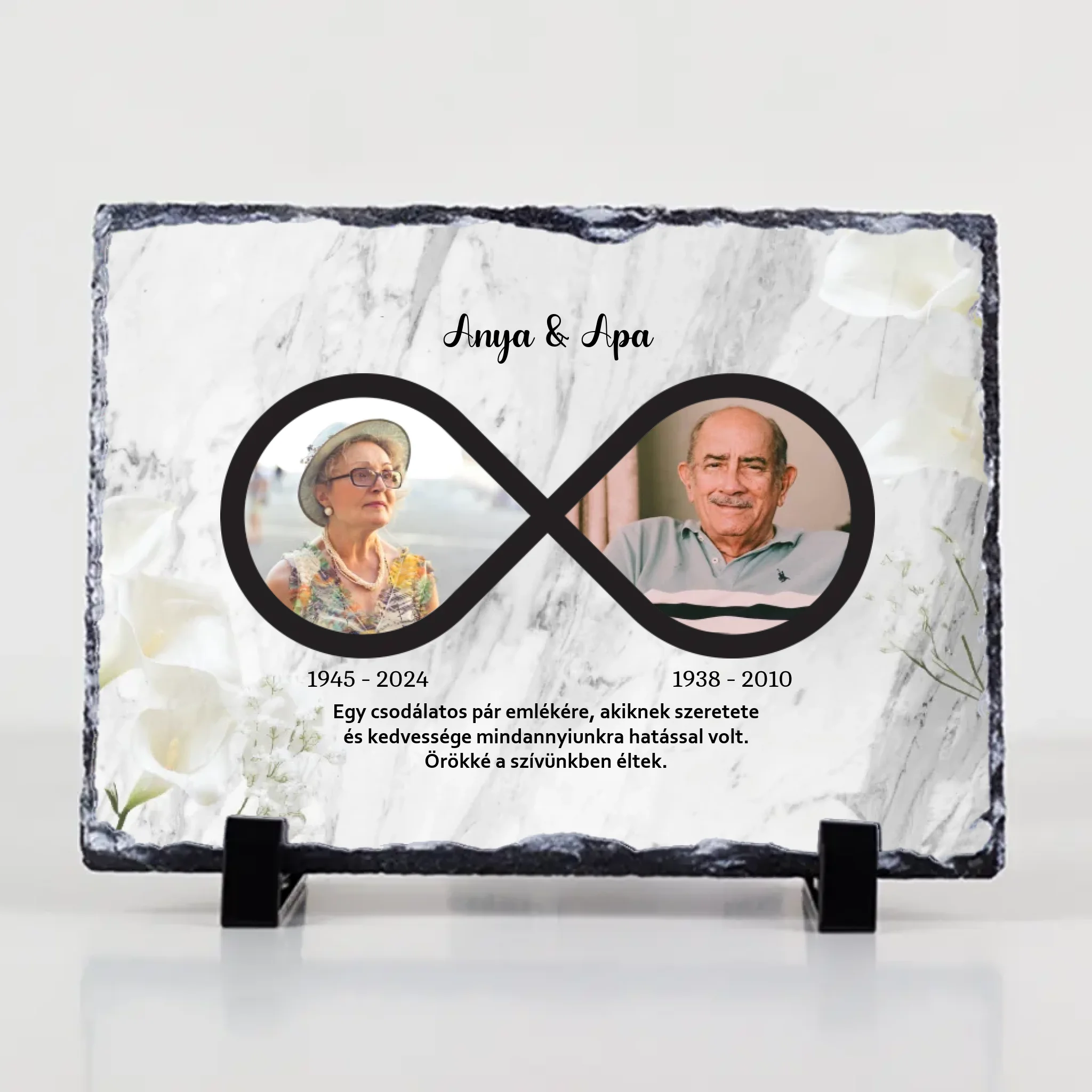 Örökké a szívünkben éltek megemlékezős gránitlap