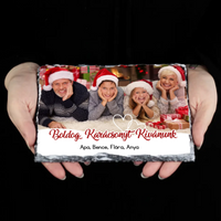 Fényképes karácsonyi ajándék gránitkép saját fotóval és névvel