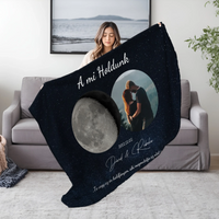 A mi holdunk - egyedi képes ajándék pléd szerkeszthető felirattal