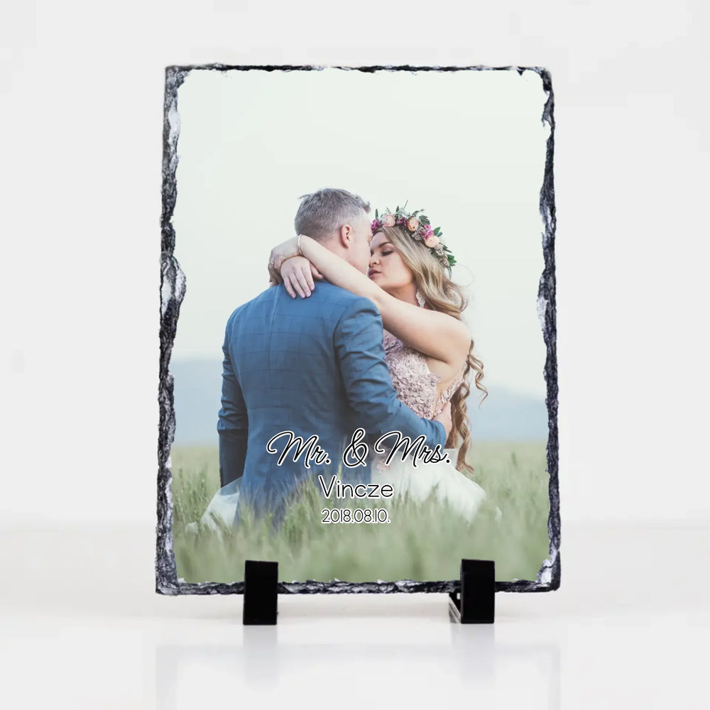 Mr. & Mrs évfordulós gránitlap XL
