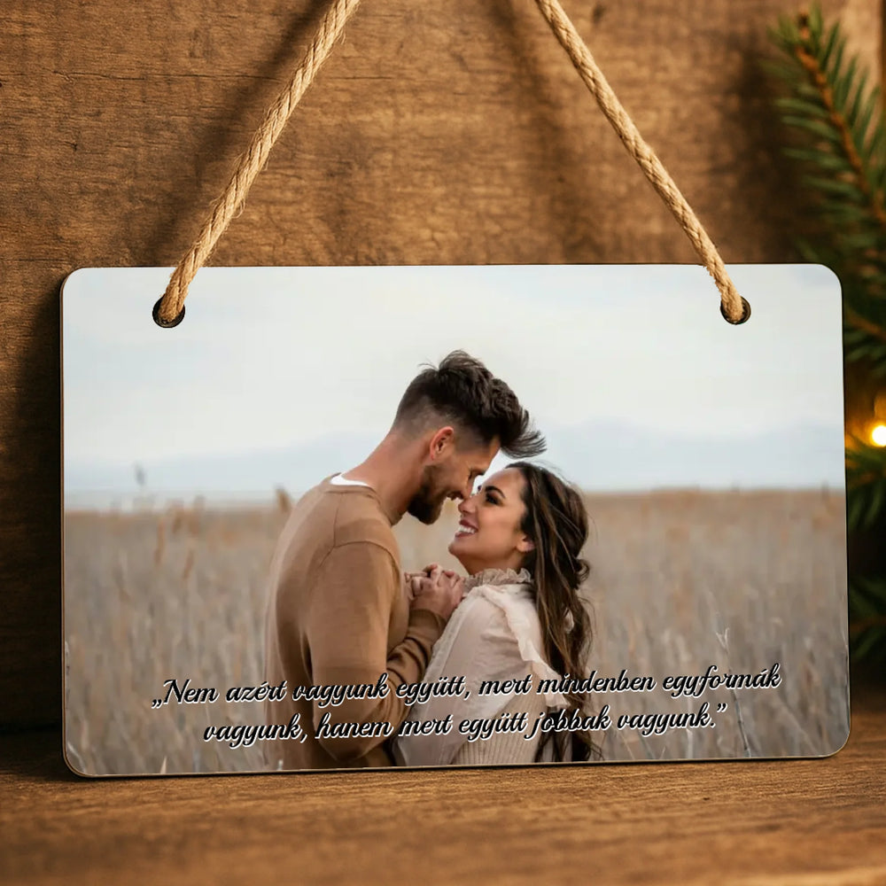 Egyedi fényképes tábla dísz