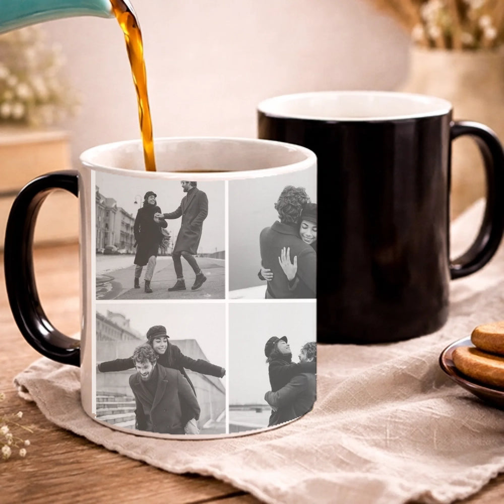 Egyedi fényképes ajándék bögre - hőre változó bögre 8 saját képpel