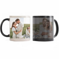  Hőre változó fényképes bögre 3 képpel egyedi felirattal