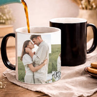 Hőre változó fényképes bögre 3 képpel egyedi felirattal