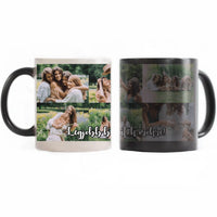 Hőre változó fényképes bögre 6 képpel egyedi felirattal