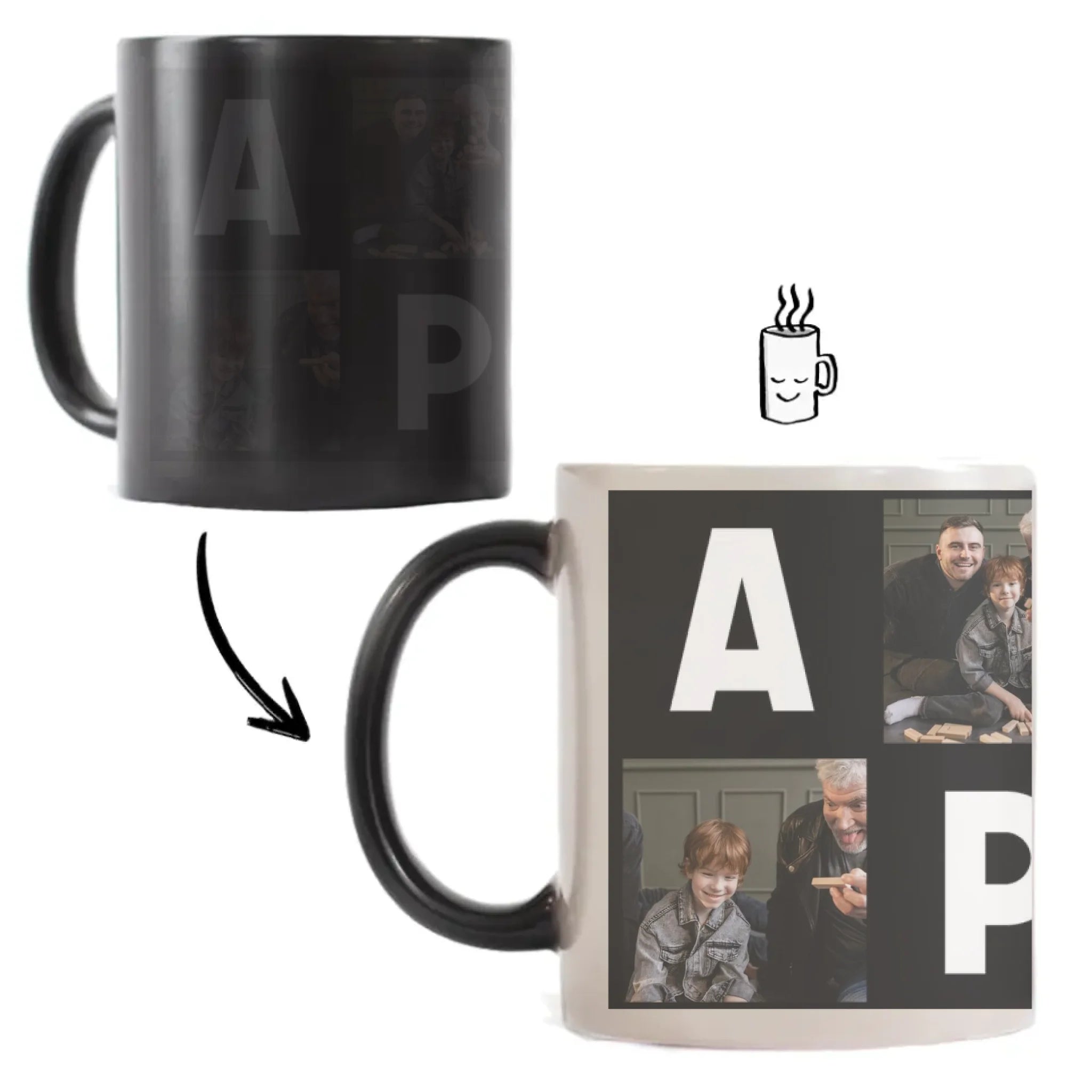 APA feiratos hőre változó fényképes bögre 4 képpel