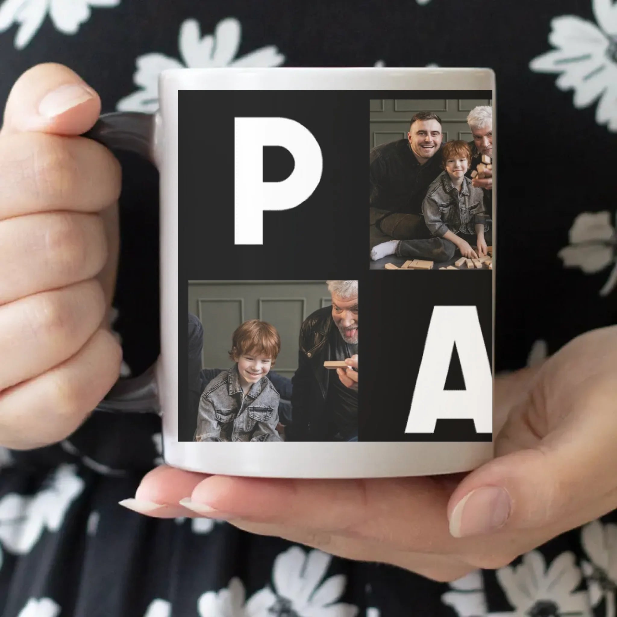 PAPA feiratos hőre változó fényképes bögre 4 képpel