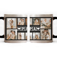 Hőre változó fényképes bögre Papáknak 10 képpel