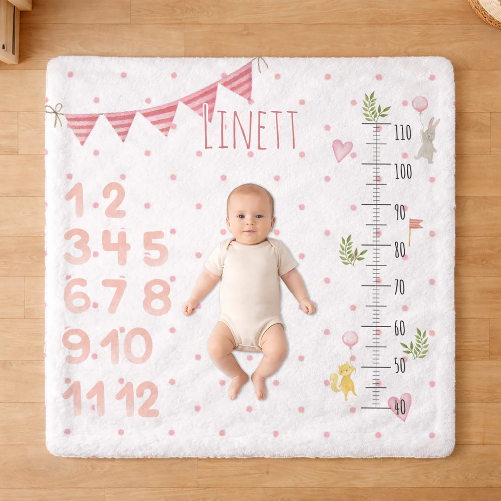 	 Mérföldkő baba pléd – hónapról hónapra fotózható növekedési takaró