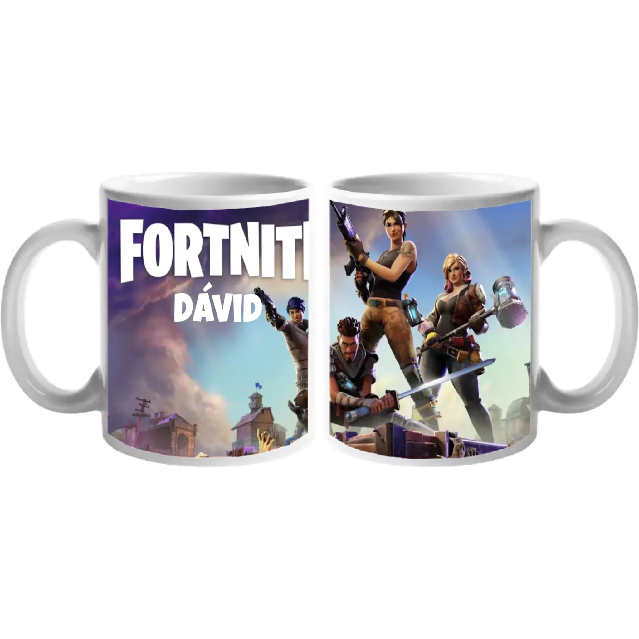 Élőben szerkeszthető szülinapi bögre - Fortnite bögre egyedi névvel