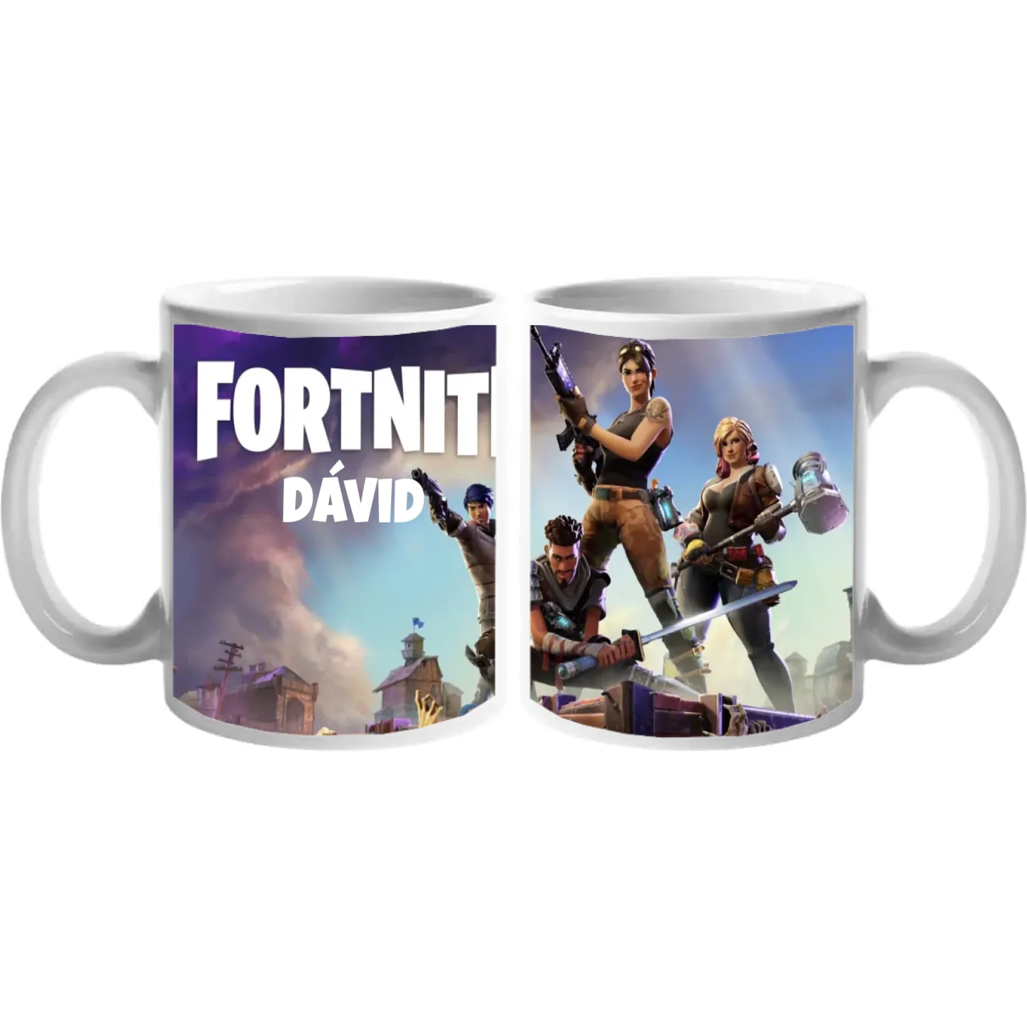 Élőben szerkeszthető szülinapi bögre - Fortnite bögre egyedi névvel