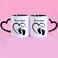 Egyedi bögre Keresztapáknak névvel és szerkeszthető mintával