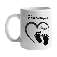 Egyedi bögre Keresztapáknak névvel és szerkeszthető mintával
