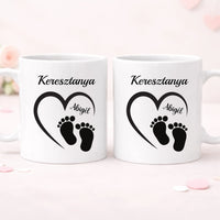 Egyedi bögre Keresztanyáknak névvel és szerkeszthető mintával