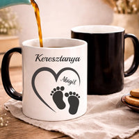 Egyedi bögre Keresztanyáknak névvel és szerkeszthető mintával