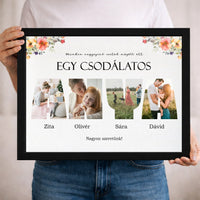 Csodálatos anya - 4 képes személyre szabható falikép