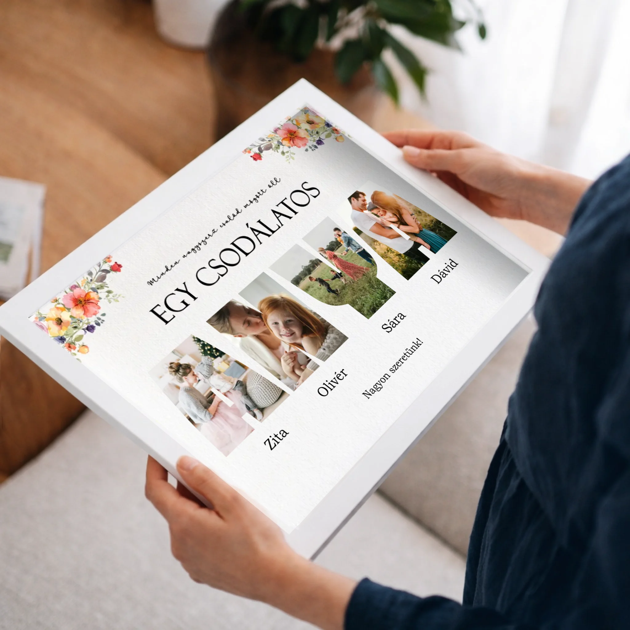 Csodálatos anya - 4 képes személyre szabható falikép