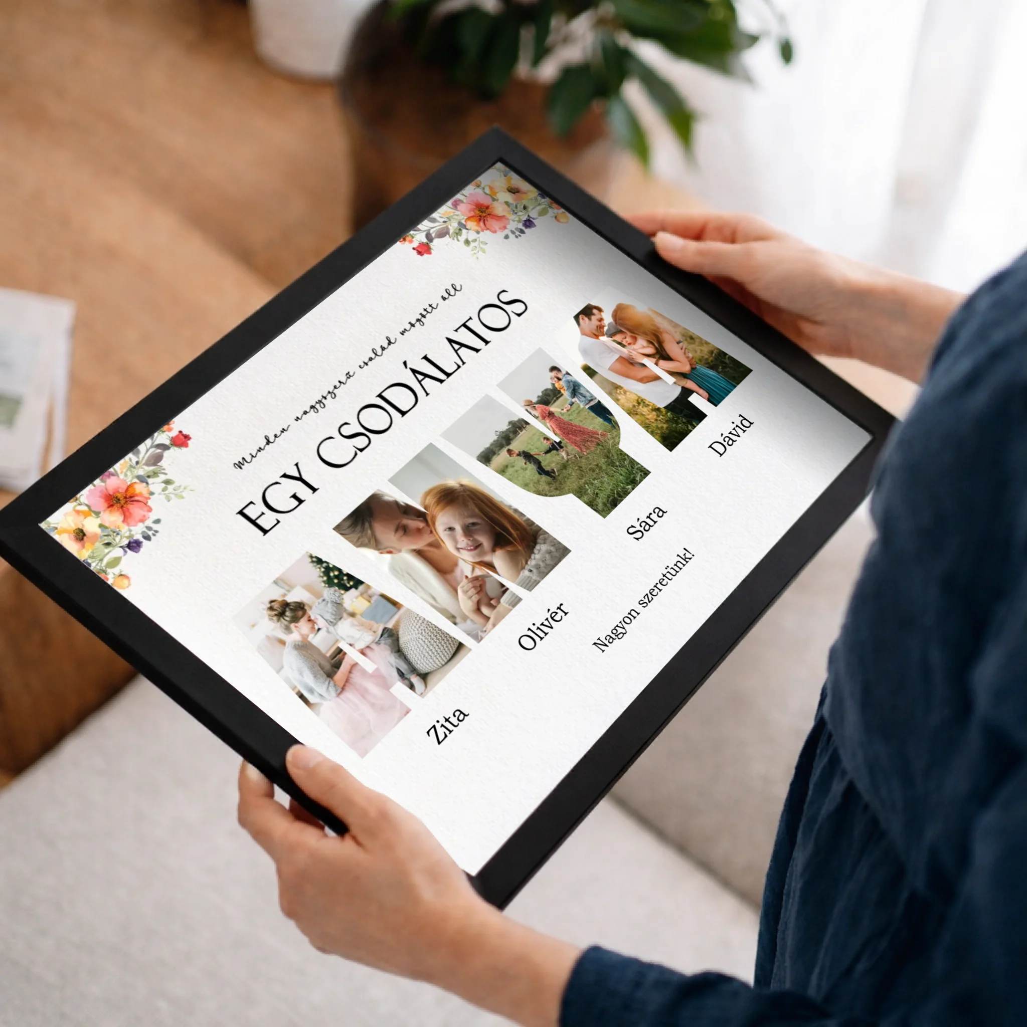 Csodálatos anya - 4 képes személyre szabható falikép