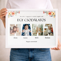 Csodálatos mama - 4 képes személyre szabható falikép