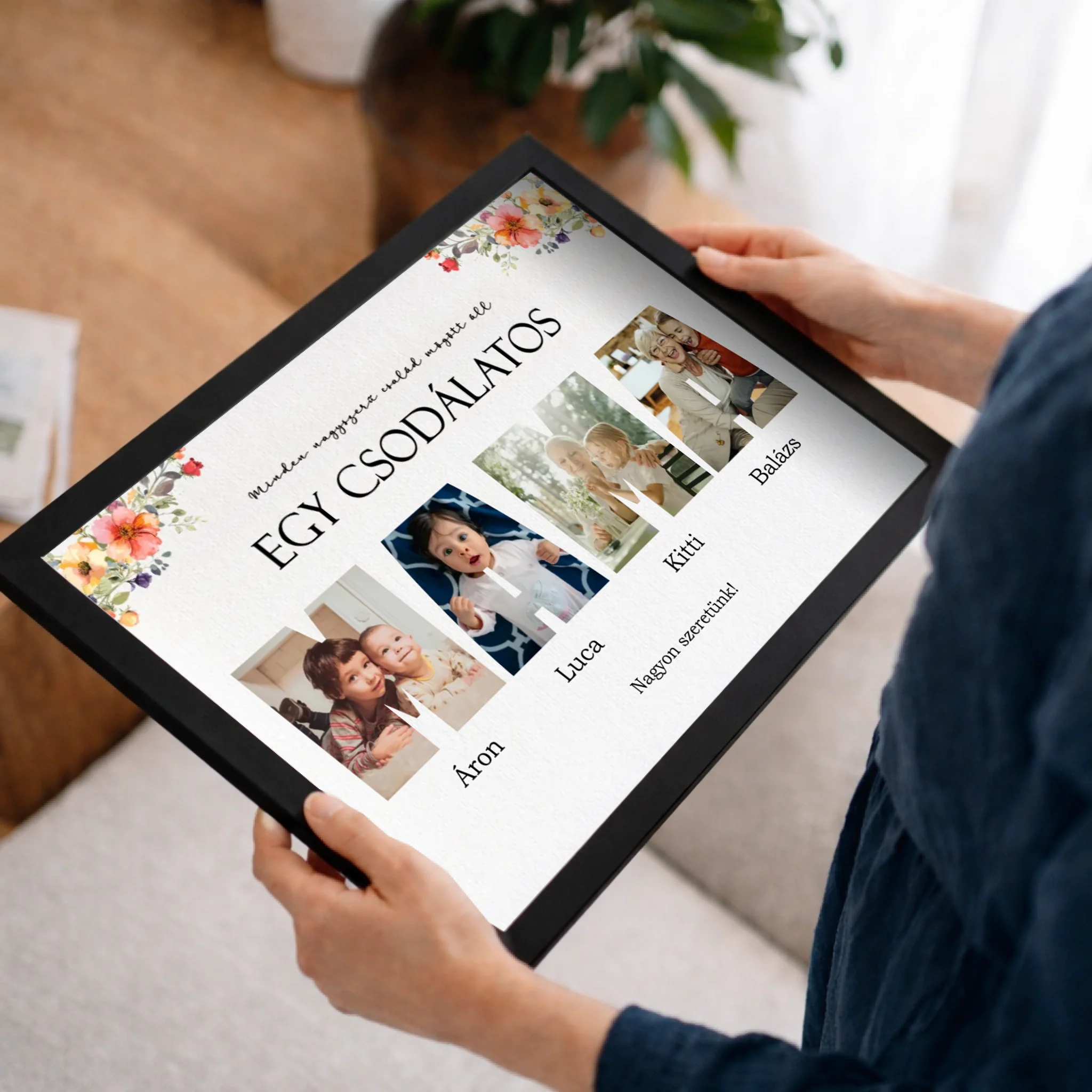 Csodálatos mama - 4 képes személyre szabható falikép