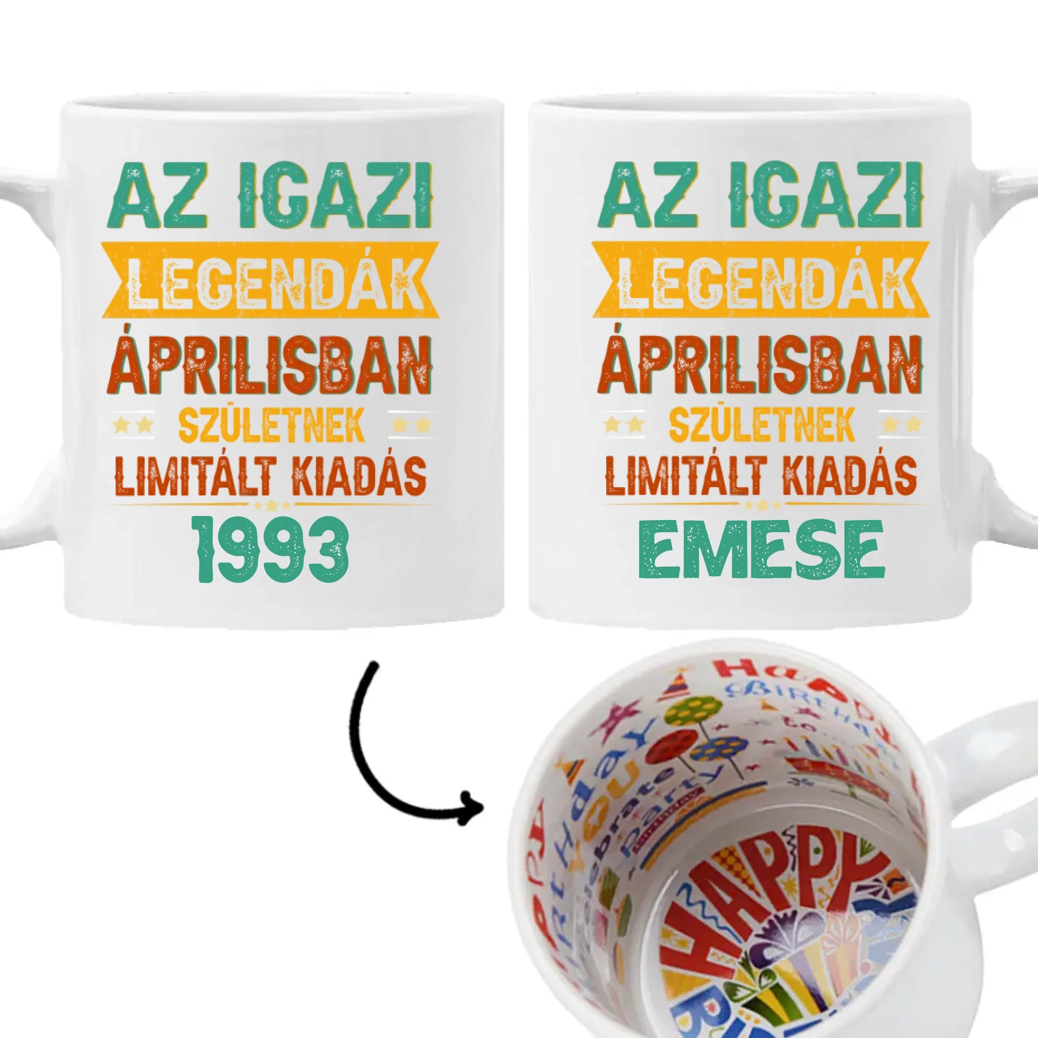 Az igazi legendák egyedi születésnapi ajándék bögre