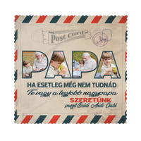 Ta vagy a legjobb nagypapa egyedi szemüvegtörlő kendő papáknak saját képpel és névvel