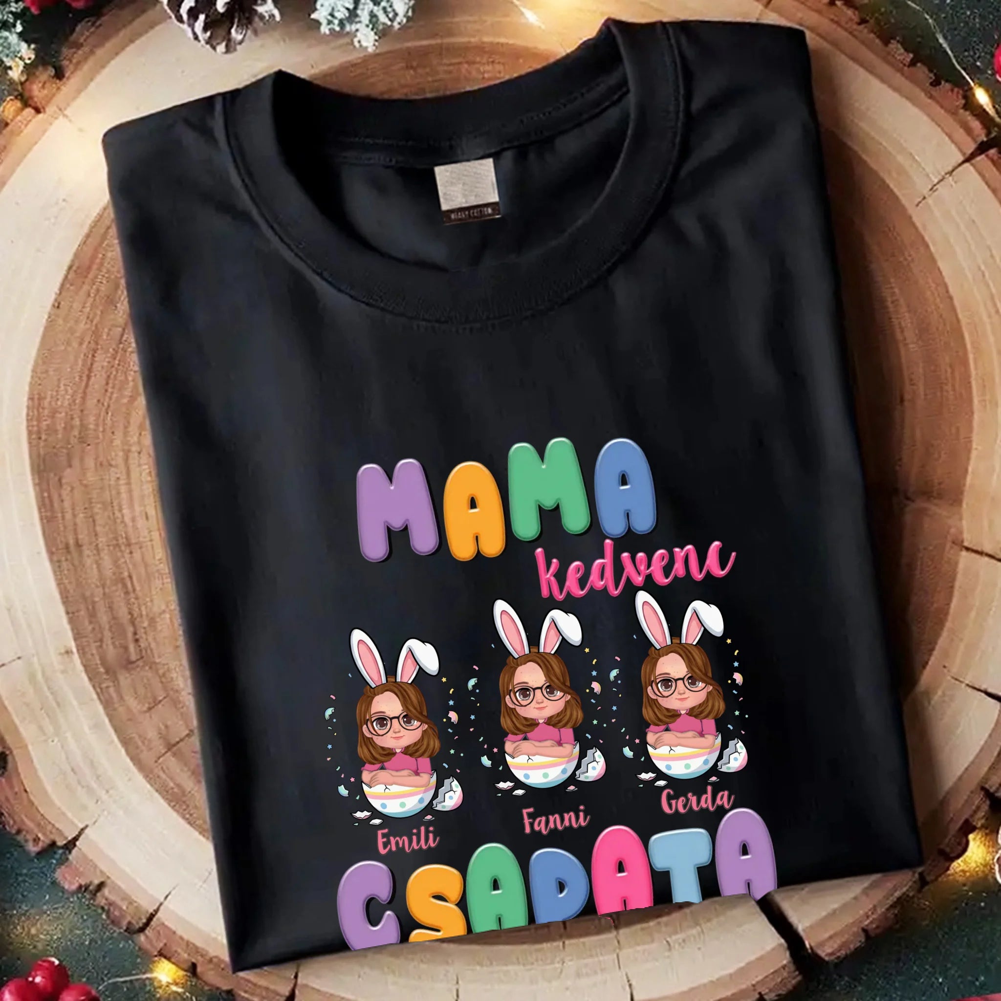 Mama kedvenc csapata húsvéti póló akár 4 unokával