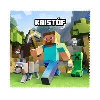 Minecraft mintás szemüvegtörlő kendő gyerekeknek