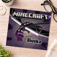 Névre szóló Mindecraft szemüvegtörlő kendő Ender dragon mintával