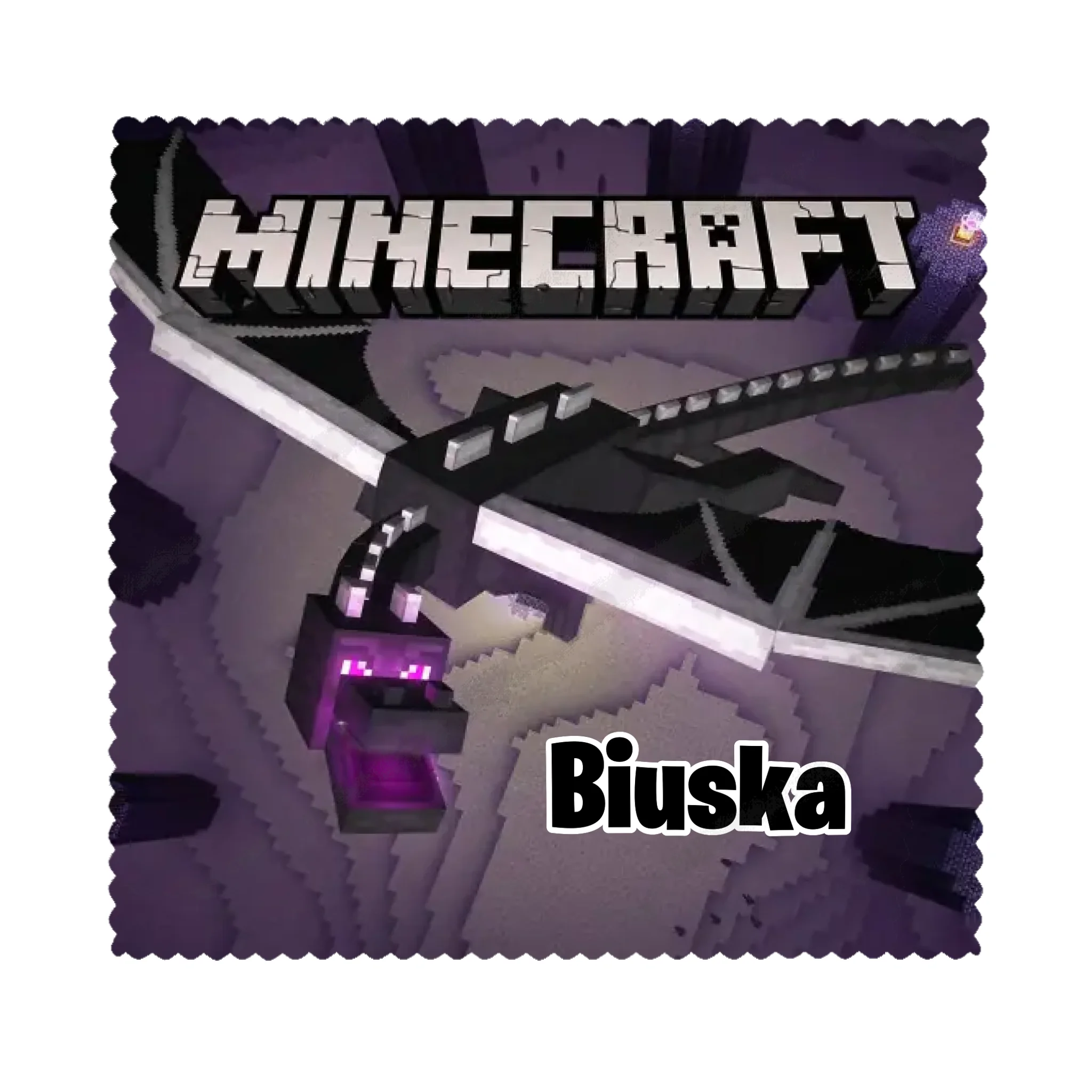Névre szóló Mindecraft szemüvegtörlő kendő Ender dragon mintával