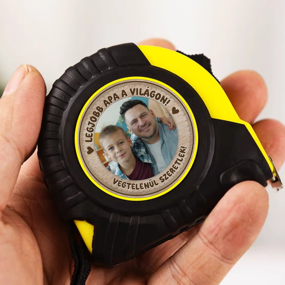 Egyedi fényképes mérőszalag - személyre szabható felirattal