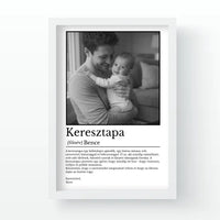 Egyedi falikép keresztapának - fotóval és névvel