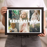 Keresztanya falikép – egyedi 6 képes ajándék saját fotókkal