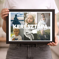 Keresztapa falikép – egyedi 6 képes ajándék saját fotókkal