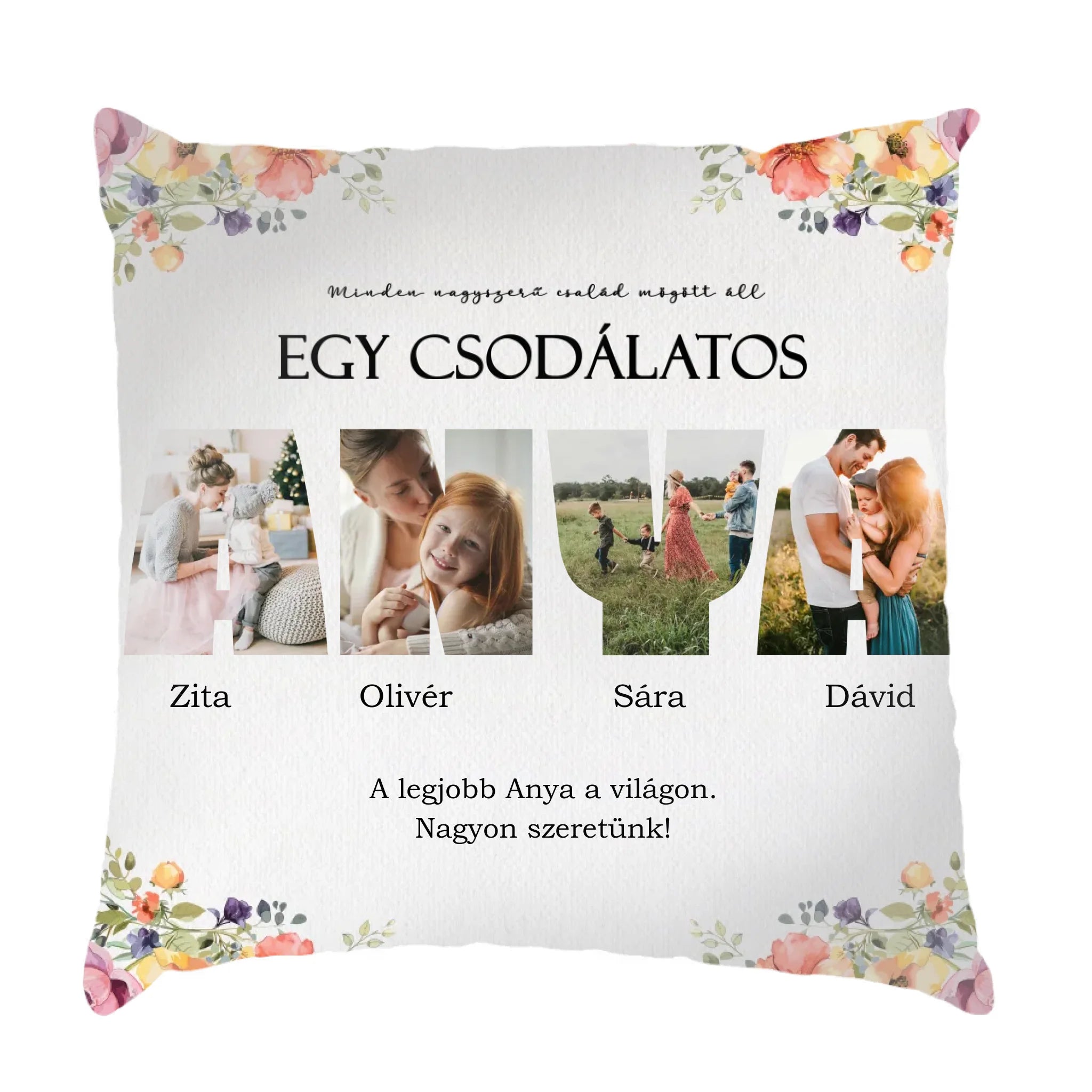 Csodálatos anya - 4 képes egyedi fullprint párna