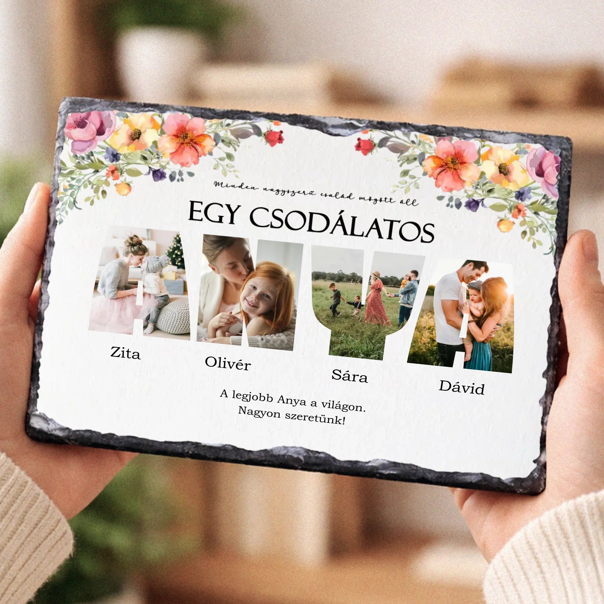 Csodálatos anya - 4 képes egyedi gránitlap