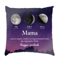 Ajándék mamának - Holdfázisos fullprint párna szerkeszthető feliratokkal