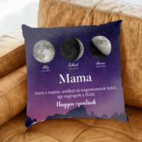 Ajándék mamának - Holdfázisos fullprint párna szerkeszthető feliratokkal