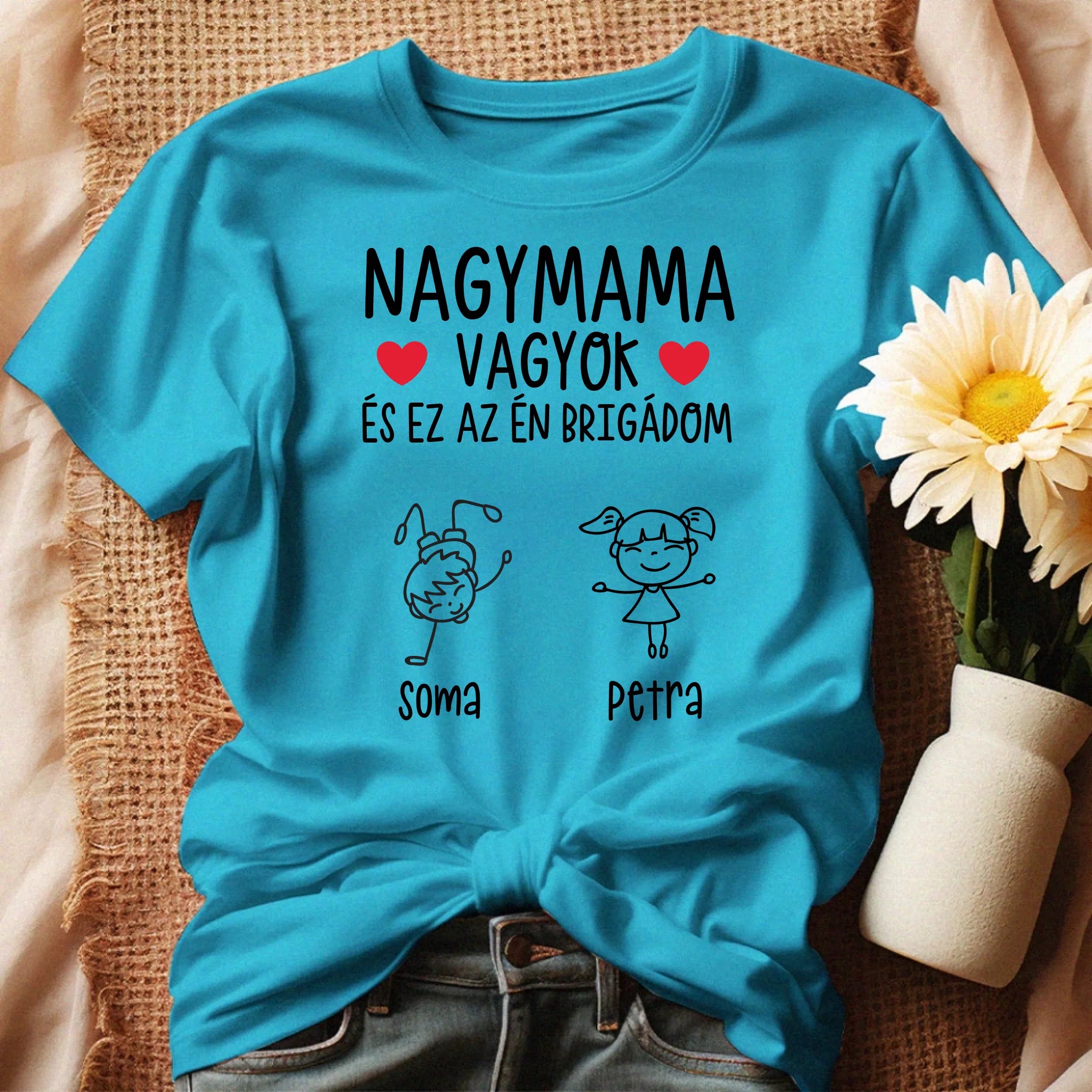 Ajándék Mamáknak - Nagymama brigádja póló nőknek akár 6 unokával