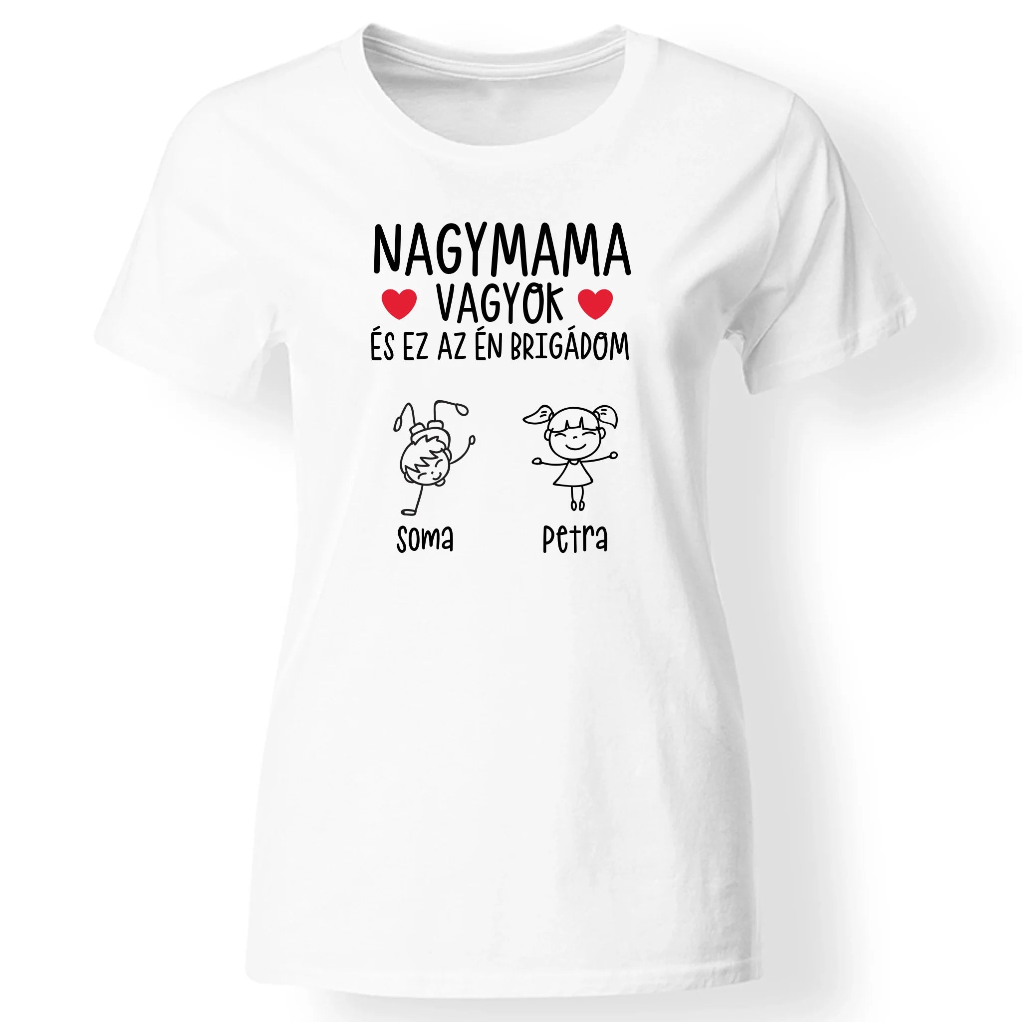 Ajándék Mamáknak - Nagymama brigádja póló nőknek akár 6 unokával