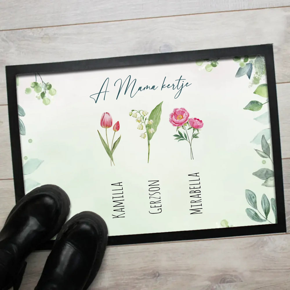 Mama kertje -  szerkeszthető mintás lábtörlő nagymamáknak